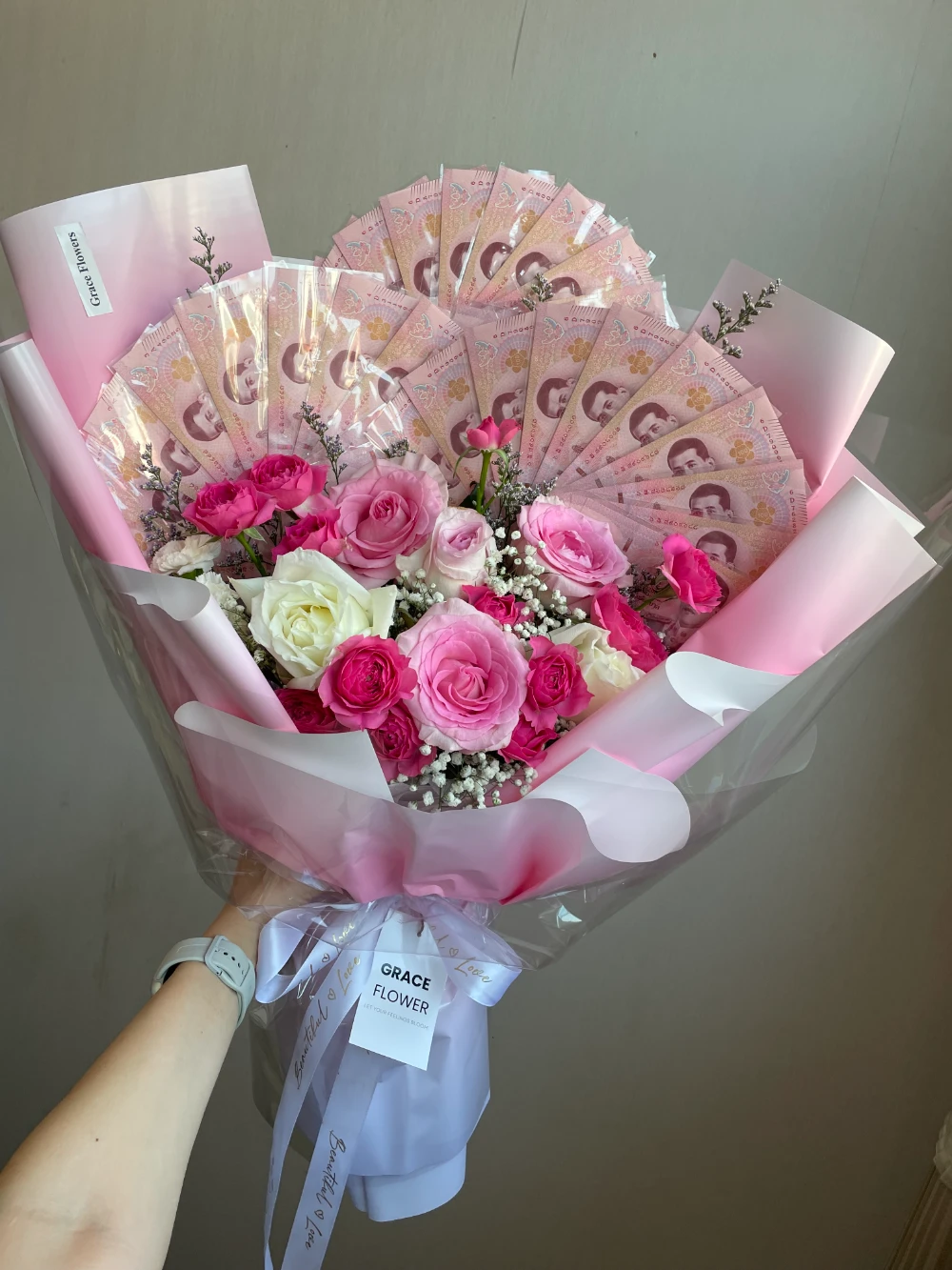 ช่อธนบัตร Rosy Delight
