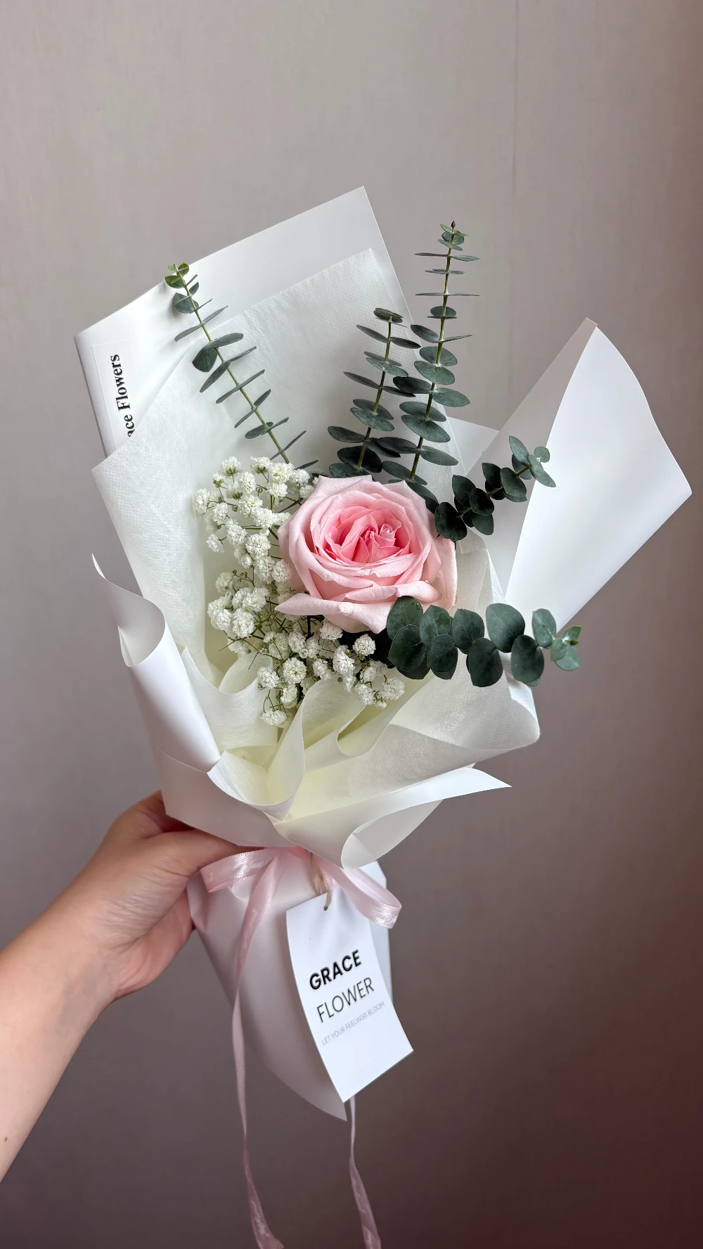 ช่อดอกกุหลาบ Pink Cotton