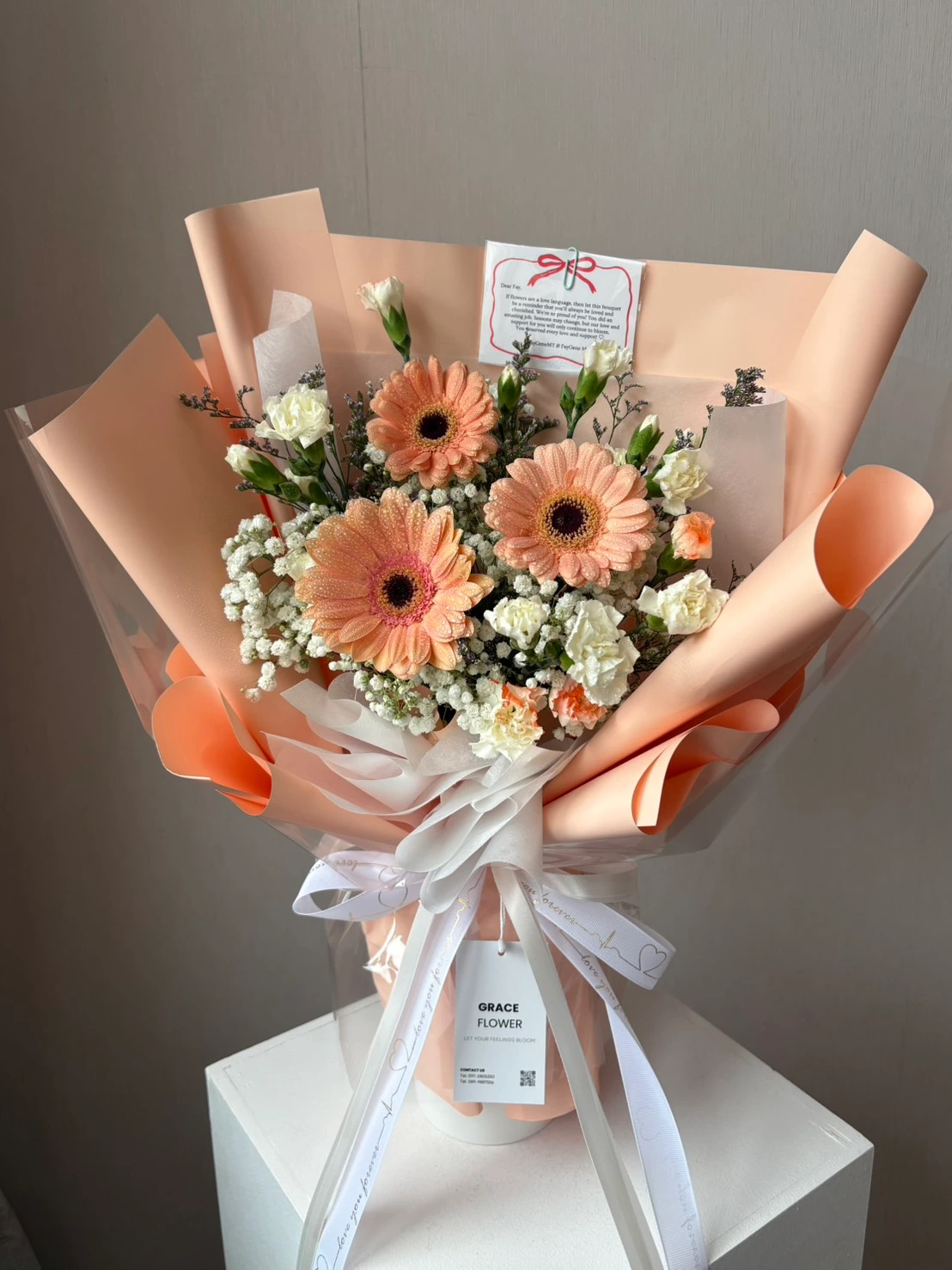 ช่อดอกเยอบีร่า Peachy Love