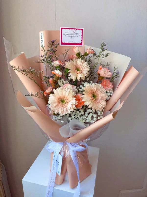 ช่อดอกเยอบีร่า Peachy Love