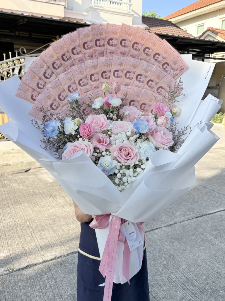 ช่อเงิน Blue Pink