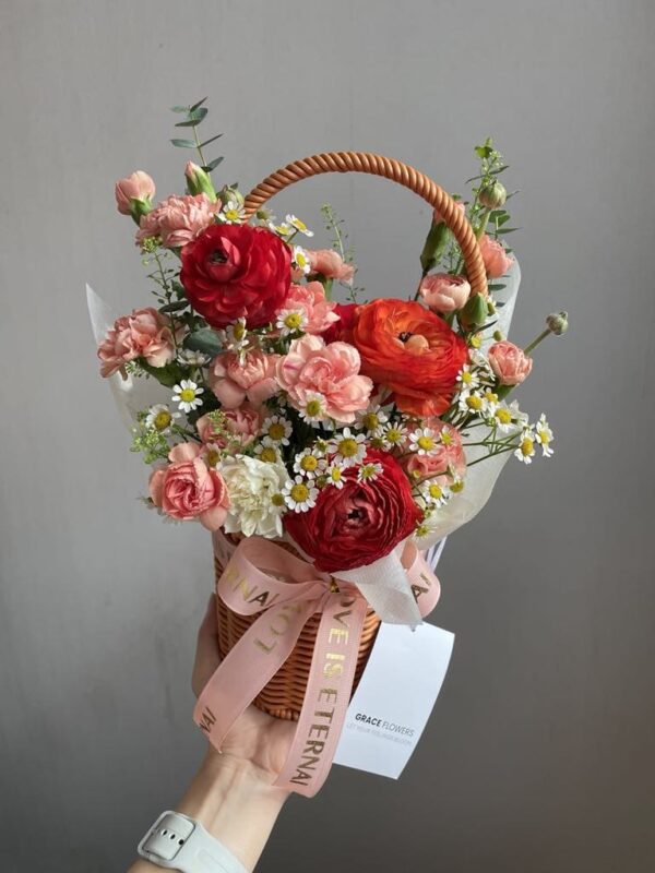 ตะกร้าดอกไม้ Ruby Desire