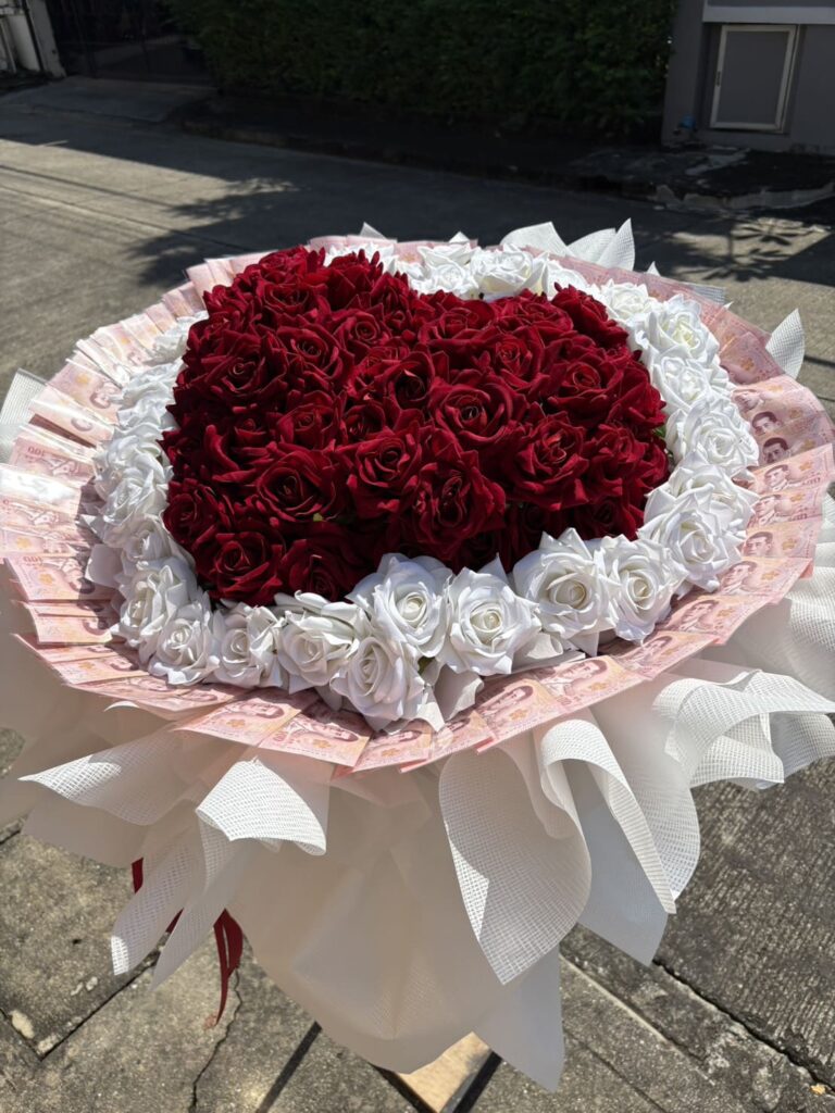 ช่อเงินดอกไม้ประดิษฐ์ Scarlet Success