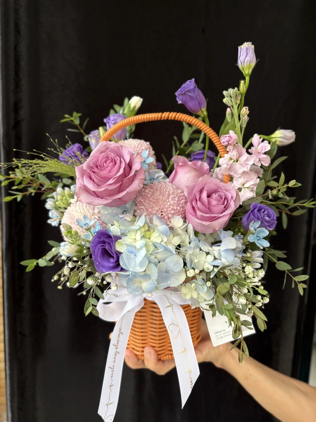 ตะกร้าดอกไม้ Violet Eternity