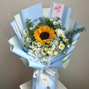 ช่อดอกทานตะวันสด Sunflower in the sky - Image 1