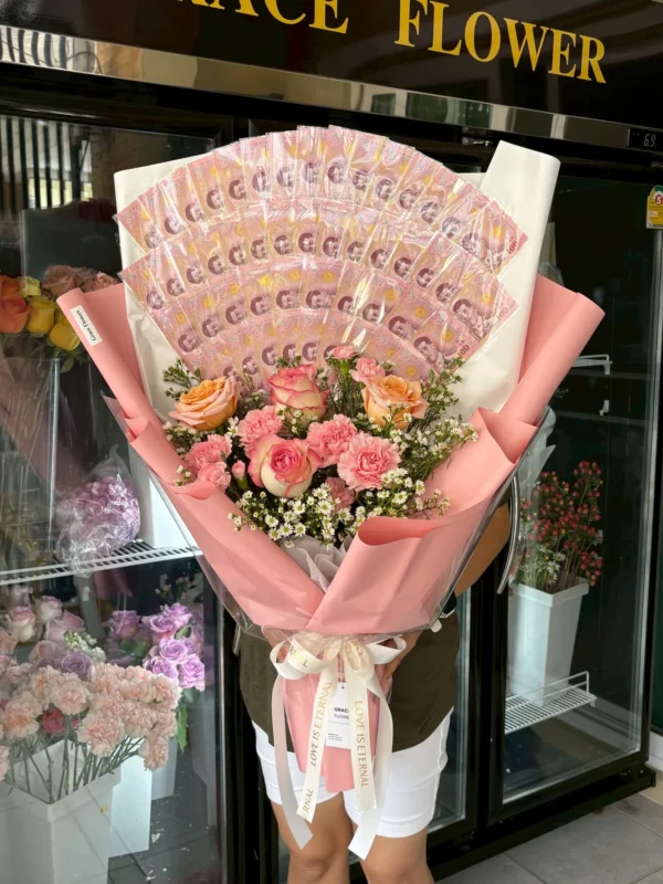 ช่อเงิน All pink