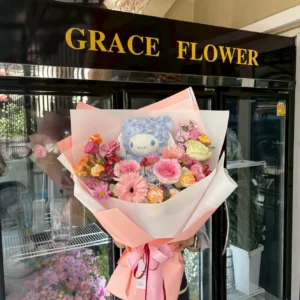 ช่อดอกไม้สด Apricot Garden - Image 1