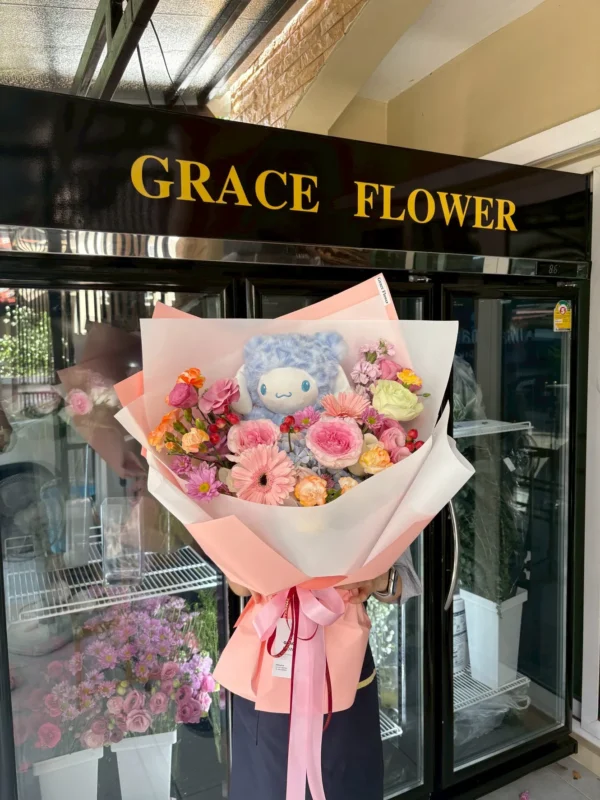 ช่อดอกไม้สด Apricot Garden