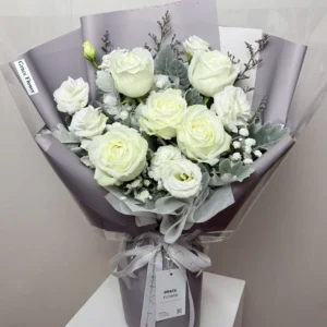 ช่อดอกกุหลาบขาว Ash Rose - Image 2