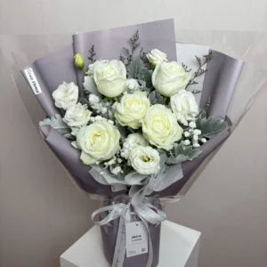 ช่อดอกกุหลาบขาว Ash Rose - Image 1