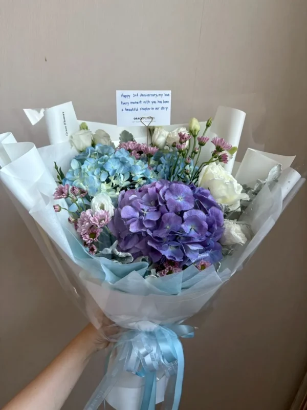 ช่อดอกไม้สด Blue Energy