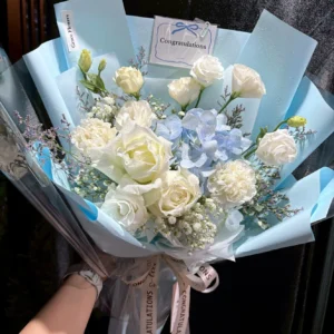 ช่อดอกไม้สด Blue Haven - Image 5