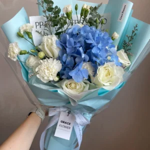 ช่อดอกไม้สด Blue Haven - Image 6