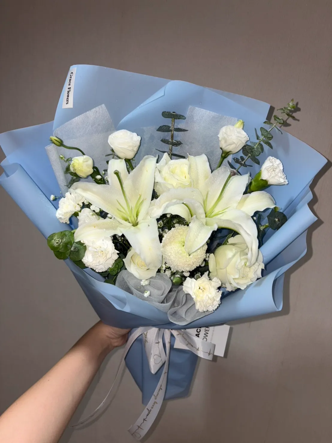 ช่อดอกลิลลี่สด Blue Promise