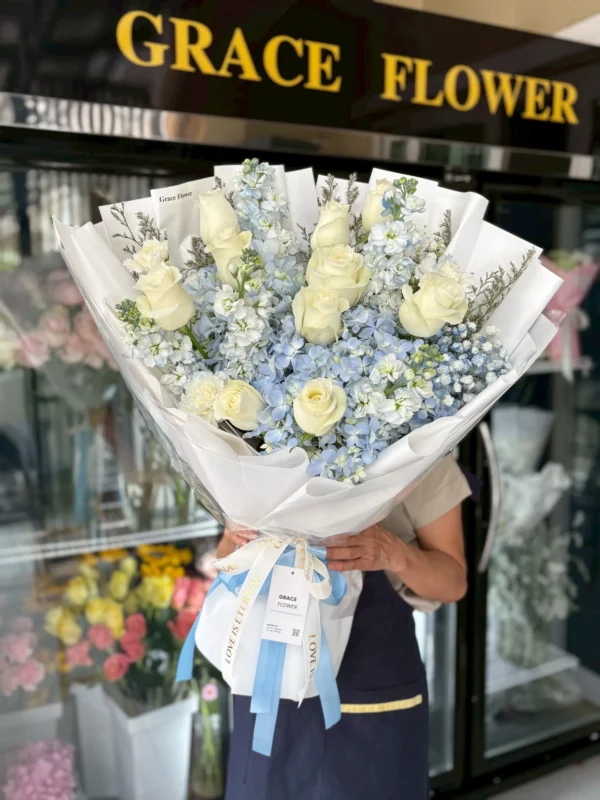 ช่อดอกไม้สด Blue Sky Forever