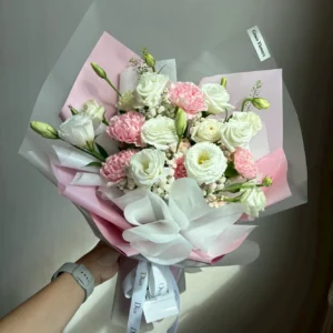 ช่อดอกไม้สด Blush Cupcake - Image 2