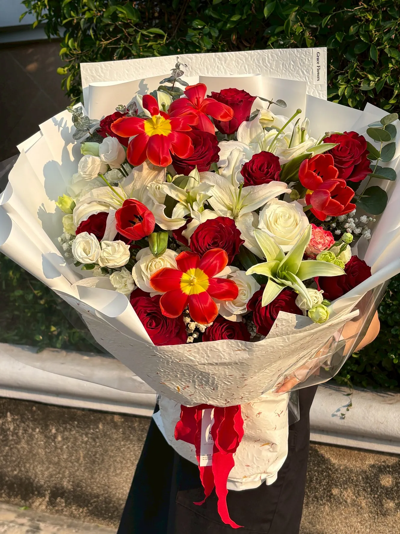 ช่อดอกไม้สด Cherry Red - Image 3