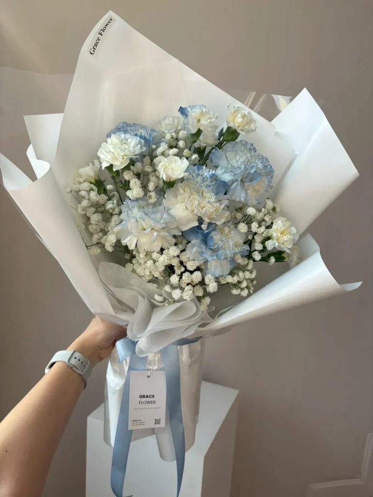ช่อดอกไม้สดคาเนชั่น Cloudy Bloom