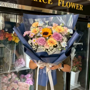 ช่อดอกทานตะวันสด Colorful Grace Sunflower - Image 2