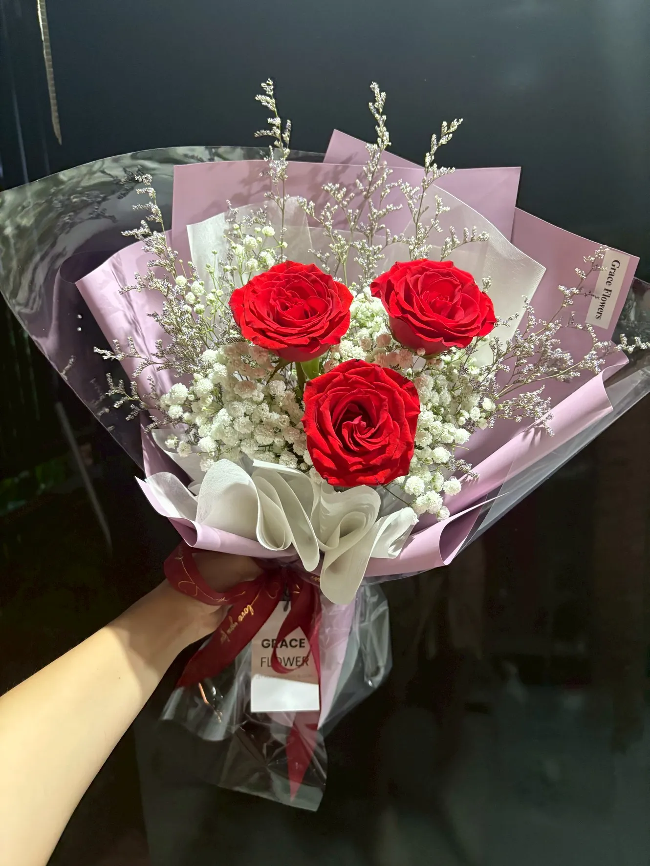 ช่อดอกกุหลาบแดง Crimson Dreamy Love