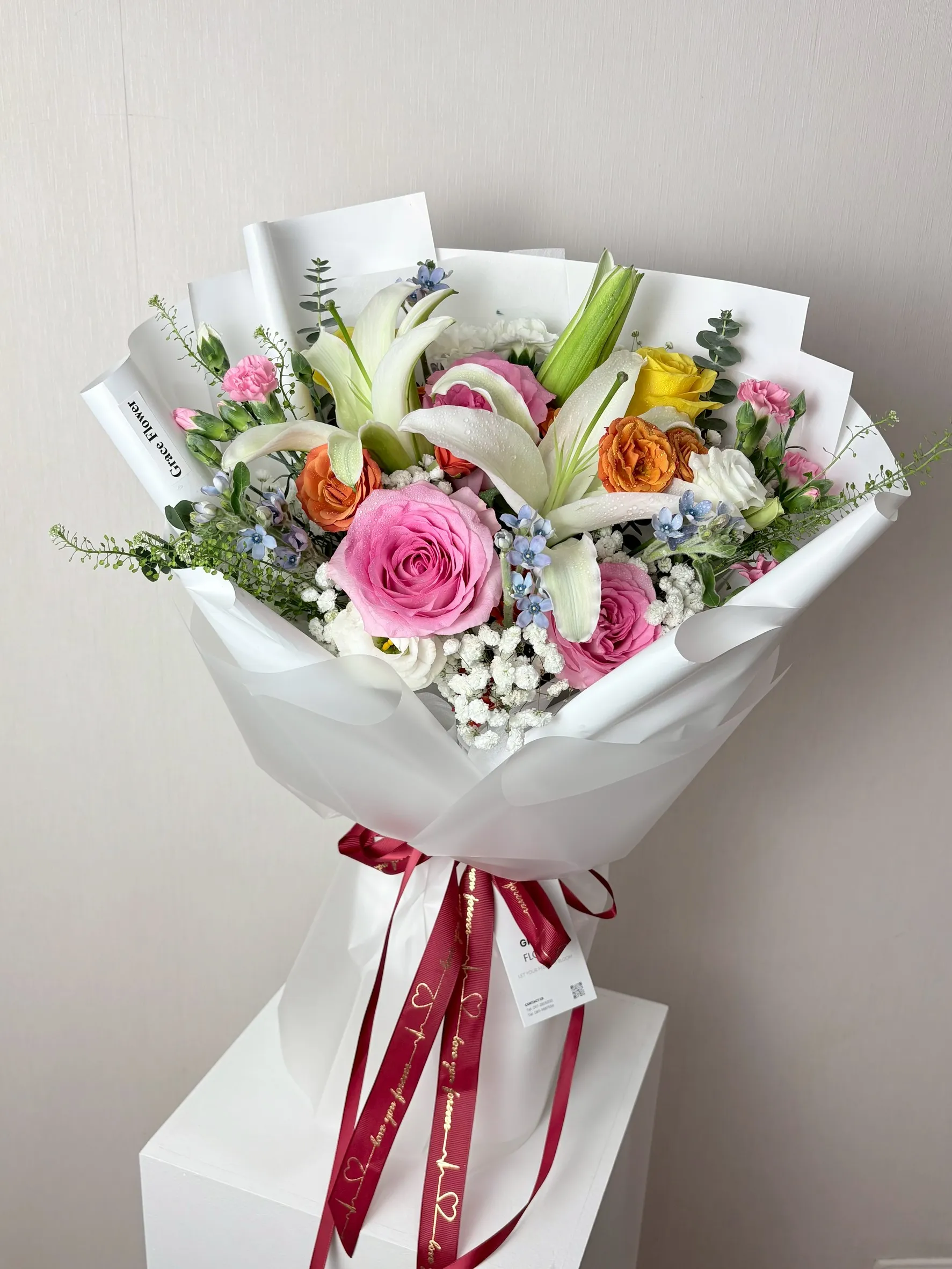 ช่อดอกลิลลี่สด Crystal Lily