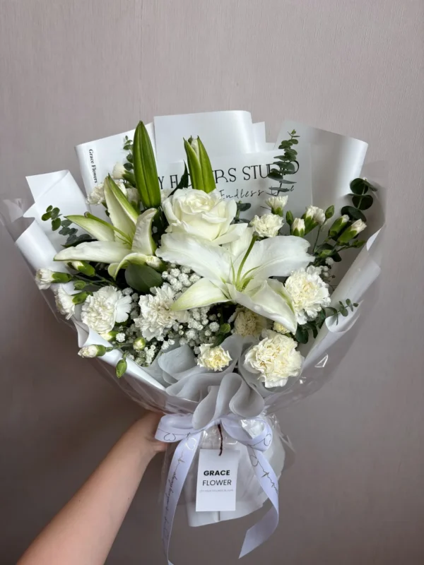 ช่อดอกลิลลี่สด Faithful Lily