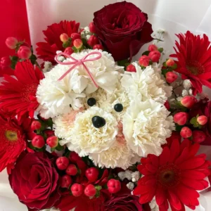 ช่อน้องหมา Fluffy Dog with Flower - Image 2