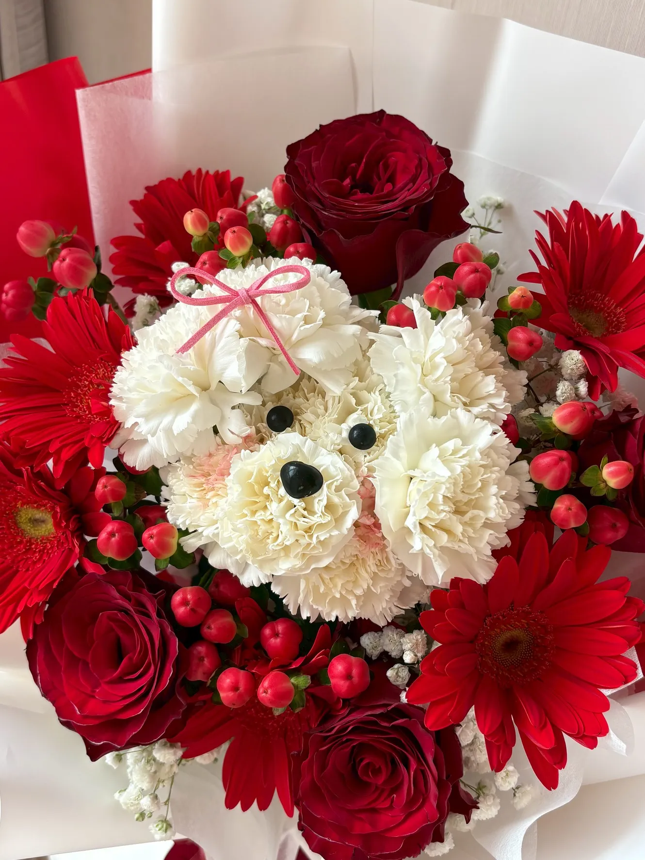 ช่อน้องหมา Fluffy Dog with Flower - Image 2
