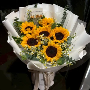 ช่อดอกทานตะวันสด Sunflower & Daisy - Image 2