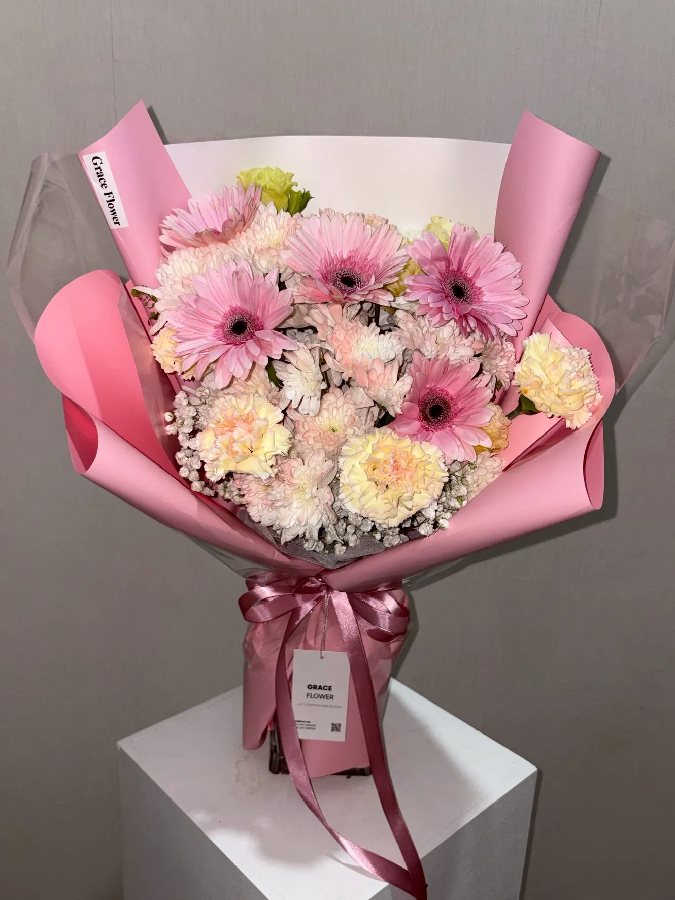 ช่อดอกไม้สด Gerbera Aura