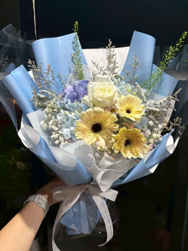 ช่อดอกไม้สด Gerbera Candy Cloud