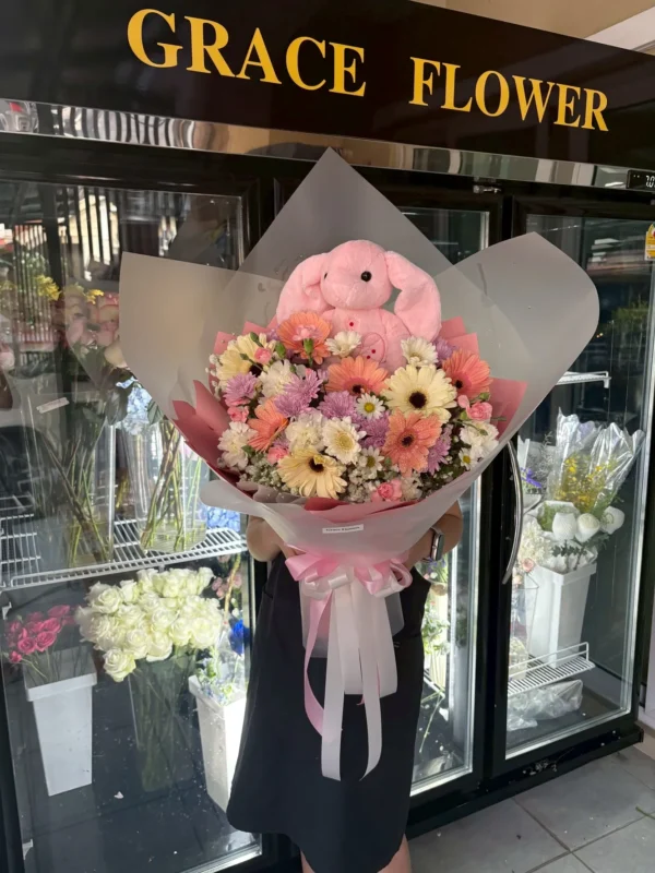 ช่อดอกไม้สด Gerbera Cutie Bunny
