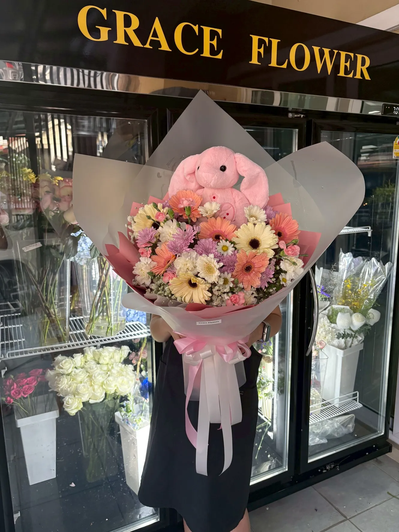 ช่อดอกไม้สด Gerbera Cutie Bunny