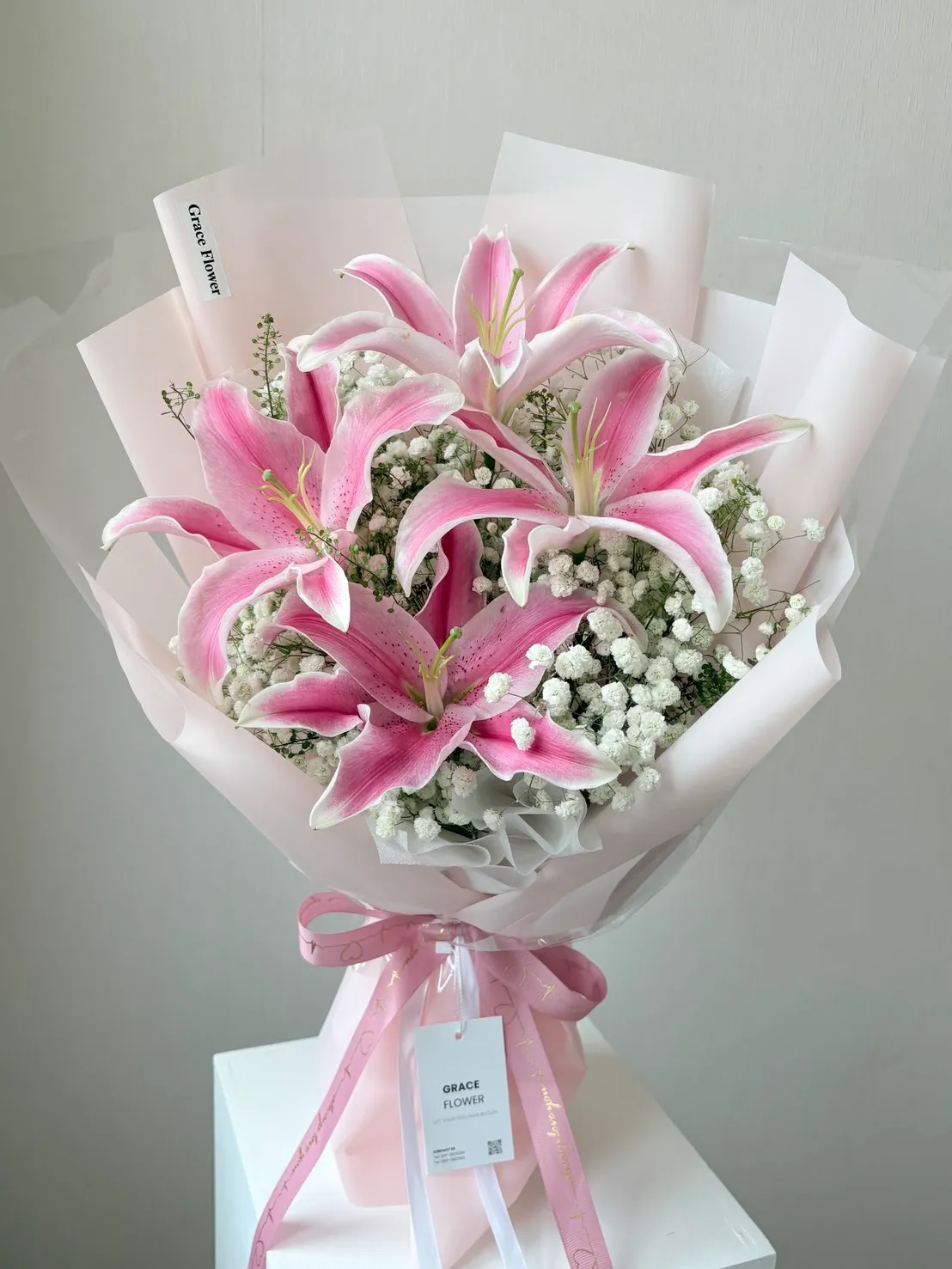 ช่อดอกลิลลี่สด Lily Warm Blessing
