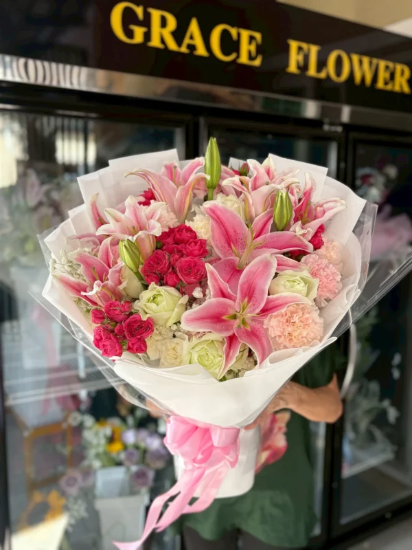 ช่อดอกลิลลี่สด Lily in Love
