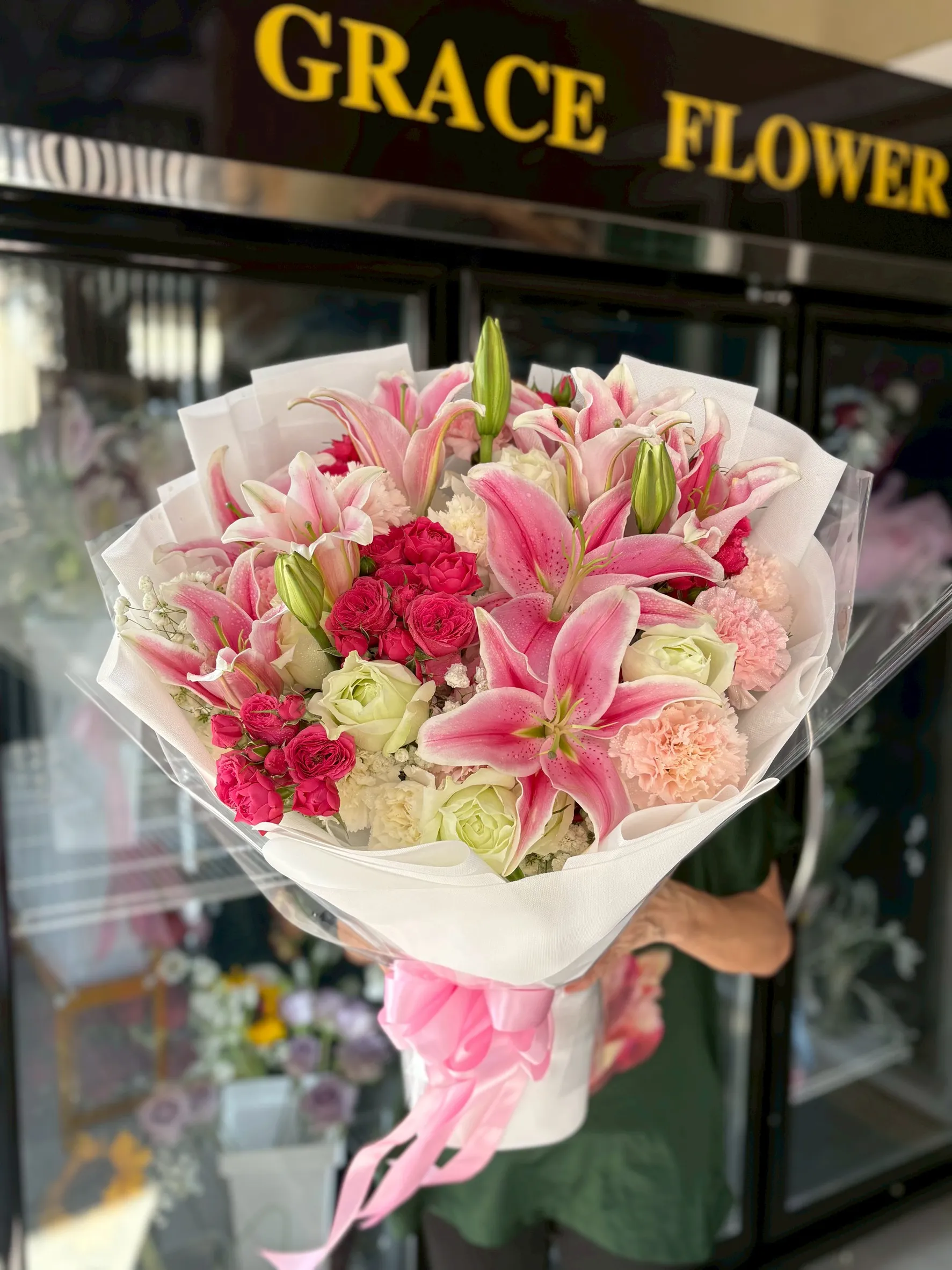 ช่อดอกลิลลี่สด Lily in Love