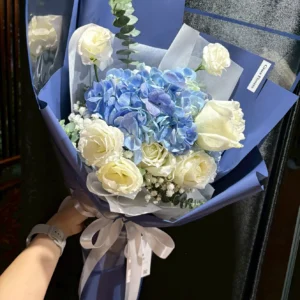 ช่อดอกไม้สด Blue Haven - Image 9