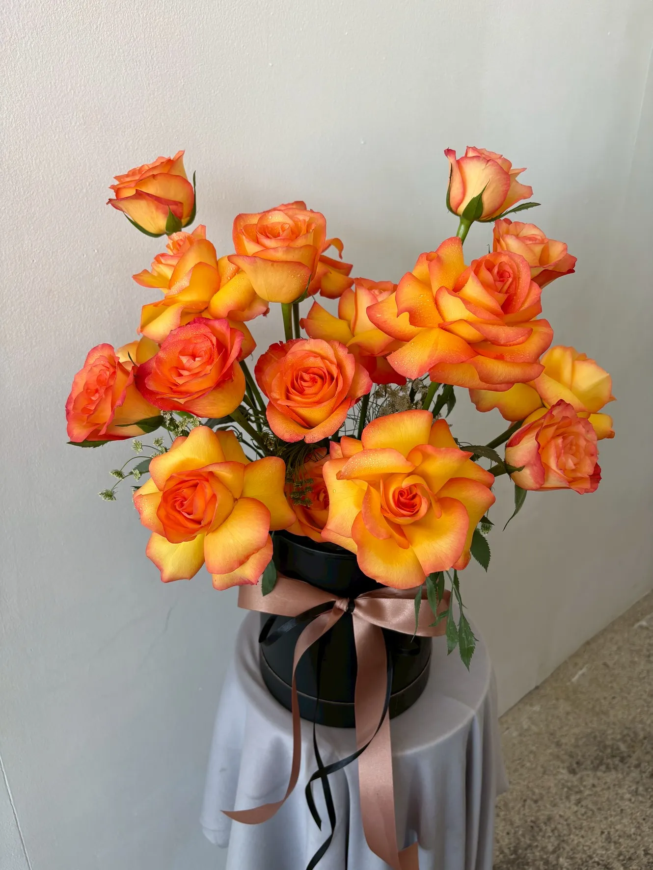 กล่องกุหลาบสีส้ม Orange Mist