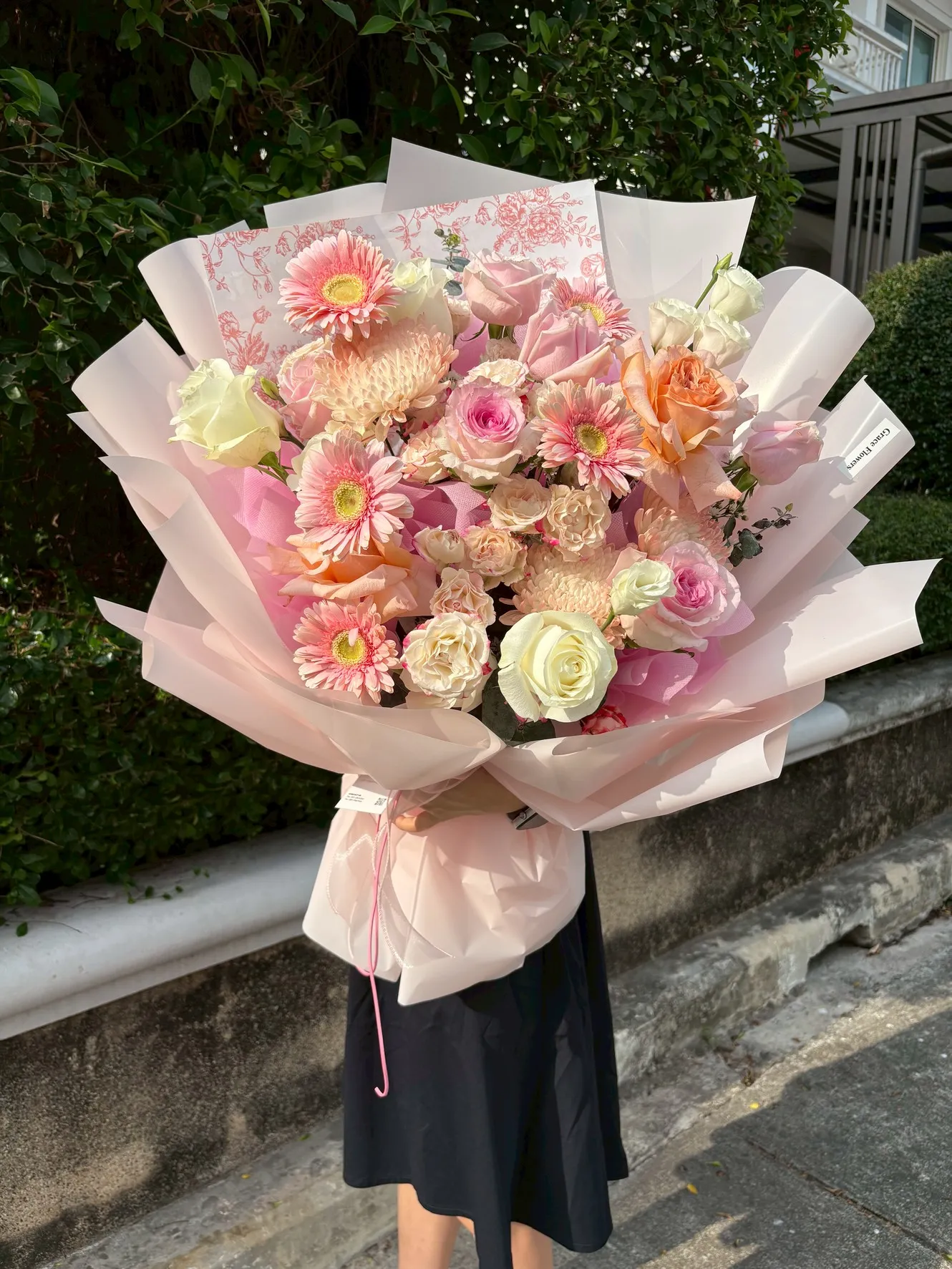 ช่อดอกไม้สด Peach Happiness