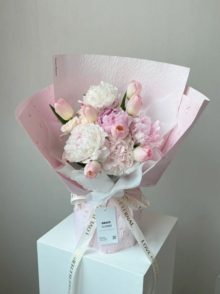 ช่อดอกไม้สด Peony Sweetheart