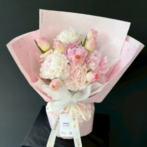ช่อดอกไม้สด Peony Sweetheart - Image 2
