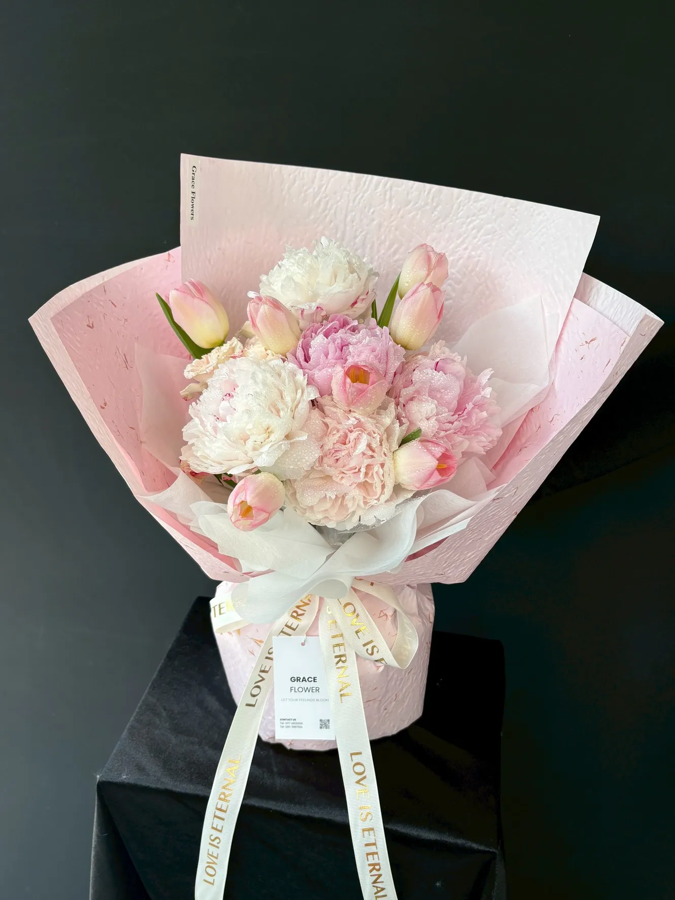 ช่อดอกไม้สด Peony Sweetheart - Image 2
