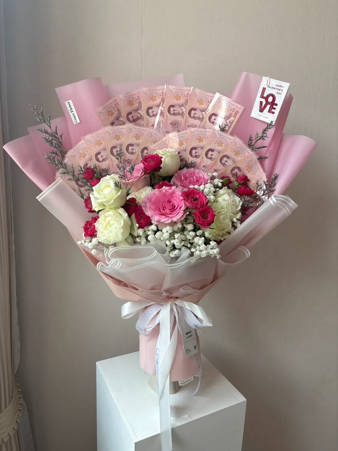 ช่อดอกไม้สด Pink Day
