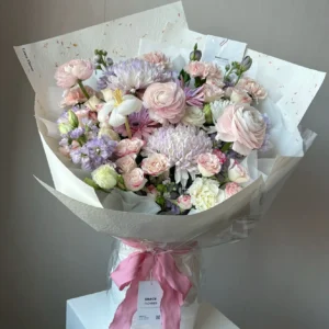 ช่อดอกไม้สด  Blush Harmony - Image 1