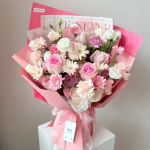 ช่อดอกไม้สด Pink Honey - Image 1