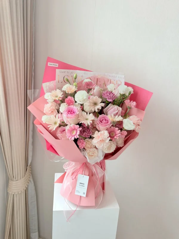 ช่อดอกไม้สด Pink Honey
