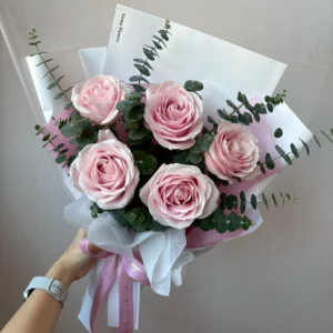 ช่อดอกกุหลาบสด Pink Melody - Image 2
