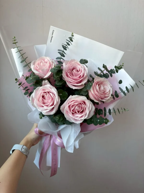 ช่อดอกกุหลาบสด Pink Melody