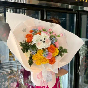 ช่อดอกไม้สด Puppy Candy Blossoms - Image 1
