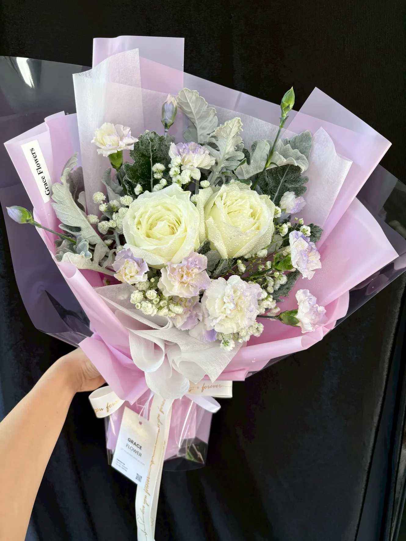 ช่อดอกกุหลาบ Purple Pastel